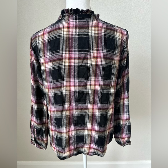 Anthropologie Cloth and Stone Plaid Top Size Small - Picture 6 of 11